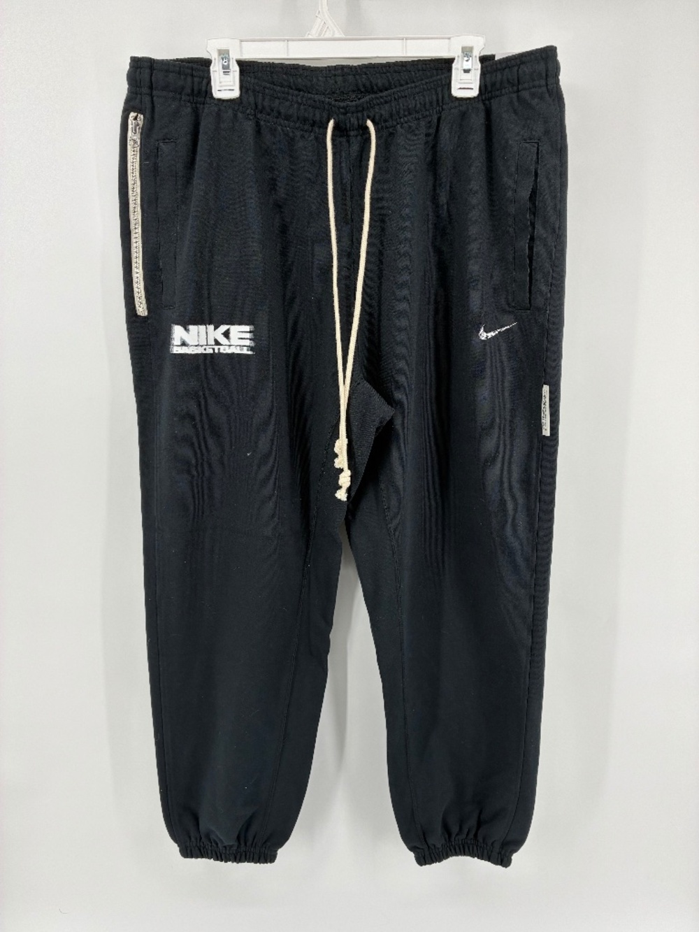 Nike Men's Black Joggers with White Accents